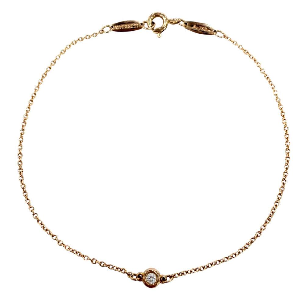 TIFFANY Gold Diamond Charm Bracelet